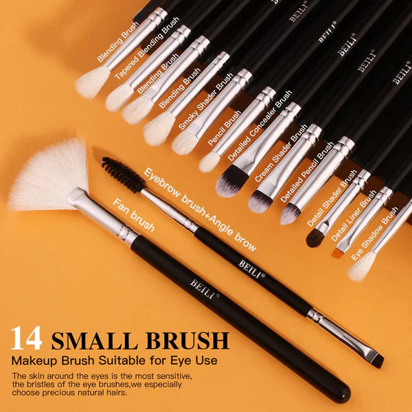 20-Piece Professional Makeup Brush Set | Complete Face & Eye Collection